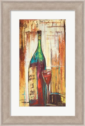 Framed Wines Over Gold I Print