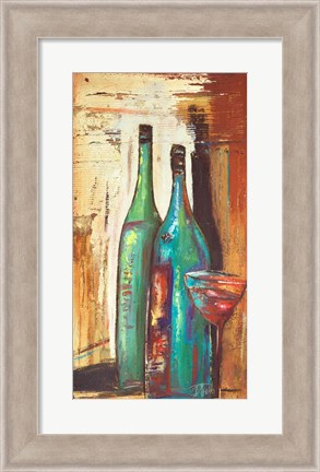 Framed Wines Over Gold II Print