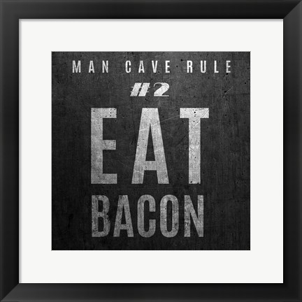 Framed Man Cave Rules I Print