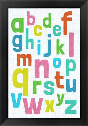 Framed Alphabet of Colors I Print