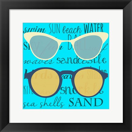 Framed Coastal Shades I Print