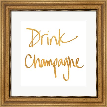 Framed Drink Champagne Print