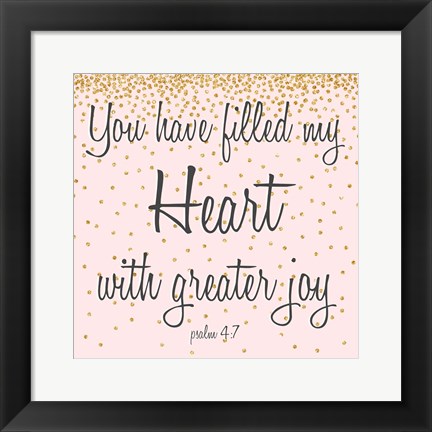 Framed Marry Hearts I Print