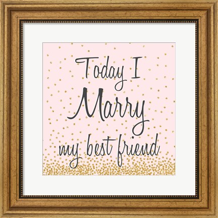 Framed Marry Hearts II Print