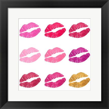 Framed Shades Of Kisses Print