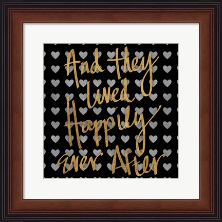 Framed Happily Ever After Pattern Print