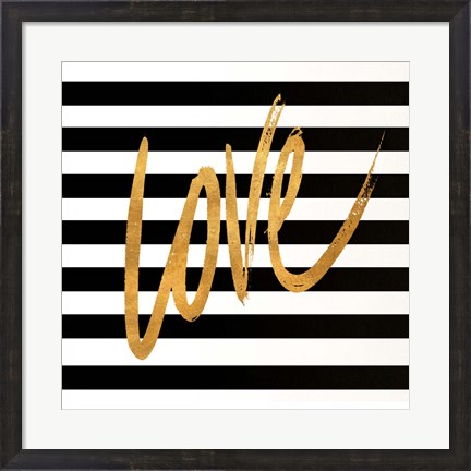 Framed Valentines Stripes IV Print