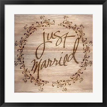 Framed Just Married Print