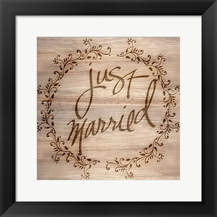 Framed Just Married Print