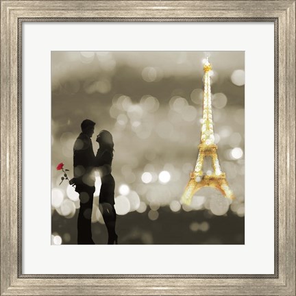 Framed Date in Paris (BW, detail) Print