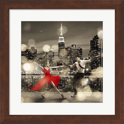 Framed Dancin&#39; in the Moonlight (BW, detail) Print