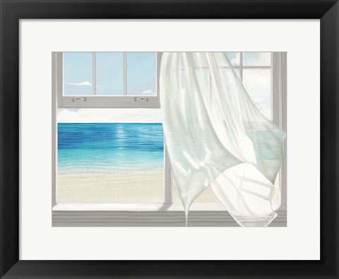 Framed Emerald Seascape  (detail) Print