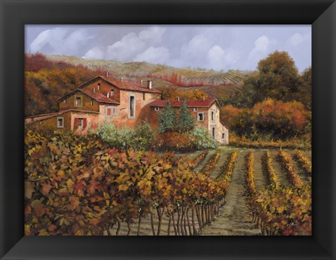 Framed Tra Le Vigne a Montalcino Print