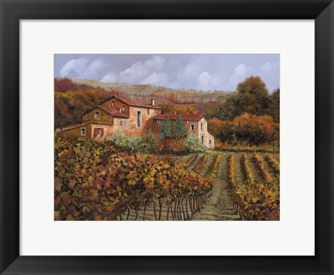 Framed Tra Le Vigne a Montalcino Print