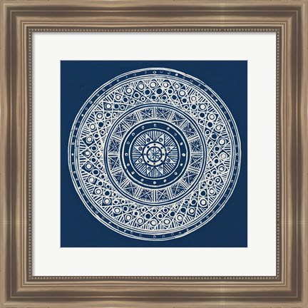 Framed Seville IV Dark Blue FB Print