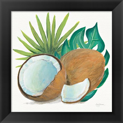 Framed Coconut Palm V Print