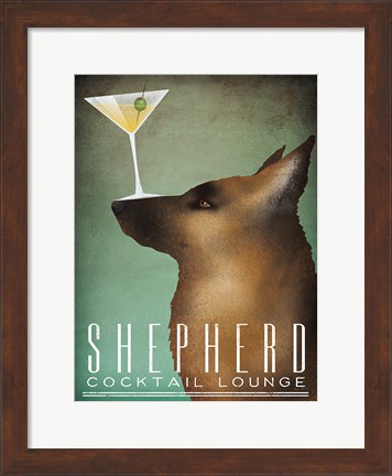 Framed Shepherd Martini Print