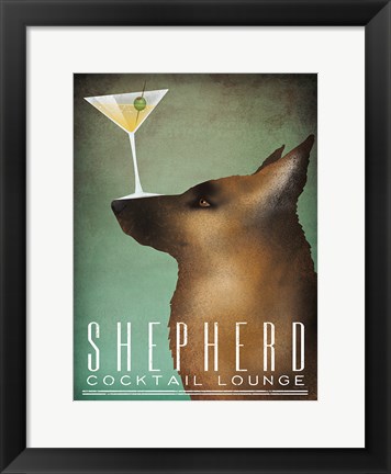 Framed Shepherd Martini Print