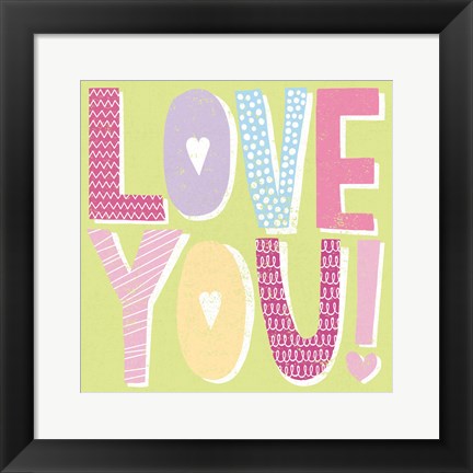 Framed Words of Love II Print