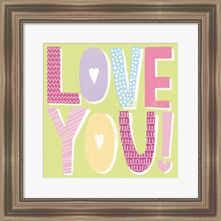 Framed Words of Love II Print