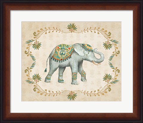 Framed Elephant Walk IV Print