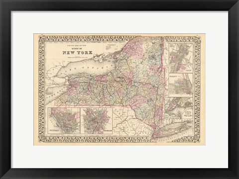 Framed New York 1879 Print