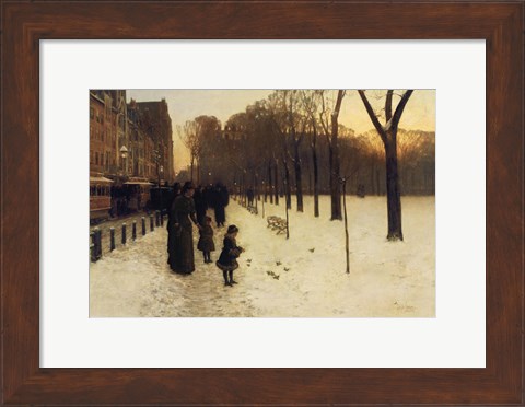 Framed Boston Common At Twilight Print