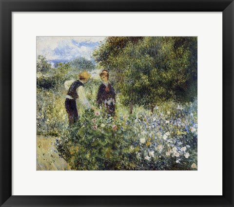 Framed Picking Flowers Print