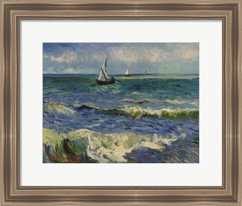 Framed Seascape Near St. Marie Print