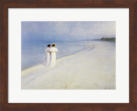 Framed Summer Afternoon On Skagen Beach Print