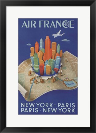 Framed Air France Print