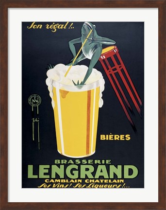 Framed Brasserie Lengrand Print