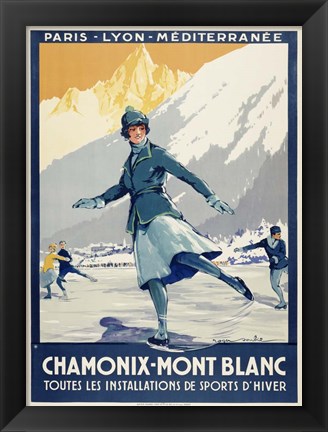 Framed Chamonix - Mont Blanc Print