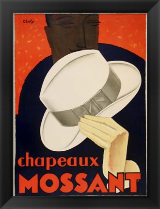 Framed Chapeaux Mossant Print