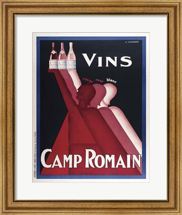 Framed Vins Camp Romain Print