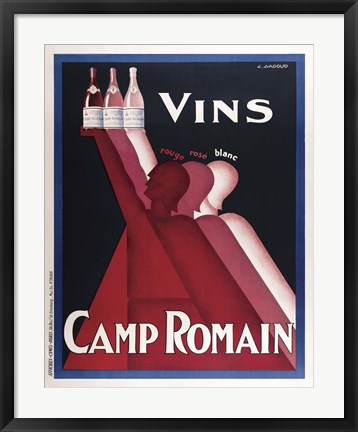 Framed Vins Camp Romain Print