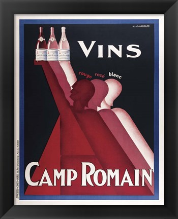 Framed Vins Camp Romain Print