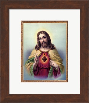 Framed Sacred Heart 3 Print