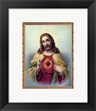 Framed Sacred Heart 3 Print