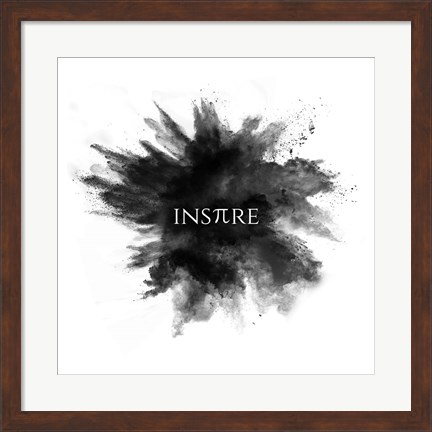 Framed Inspire Powder Explosion Black Print