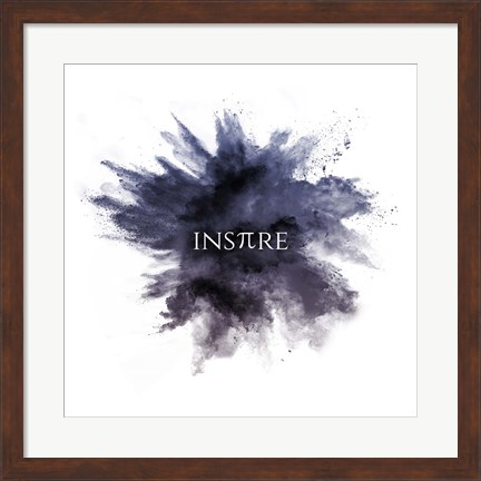 Framed Inspire Powder Explosion Purple Print