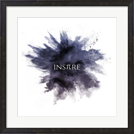 Framed Inspire Powder Explosion Purple Print