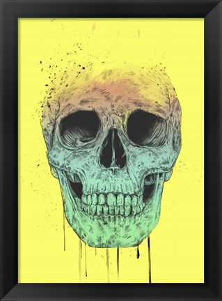 Framed Pop Art Skull Print