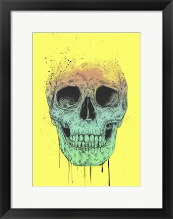 Framed Pop Art Skull Print