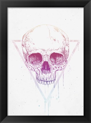 Framed Skull In Triangle Print