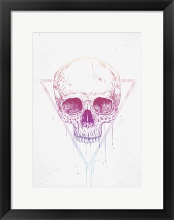 Framed Skull In Triangle Print