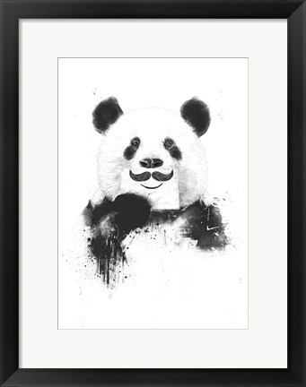 Framed Funny Panda Print