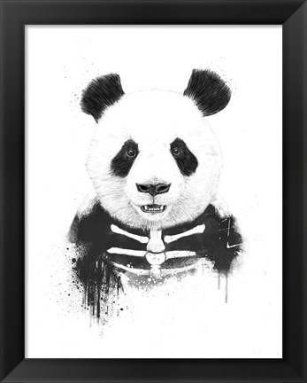 Framed Zombie Panda Print