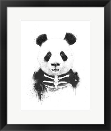 Framed Zombie Panda Print