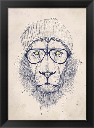 Framed Cool Lion Print